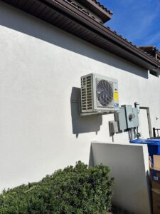 prime outdoor unit on exterior wall